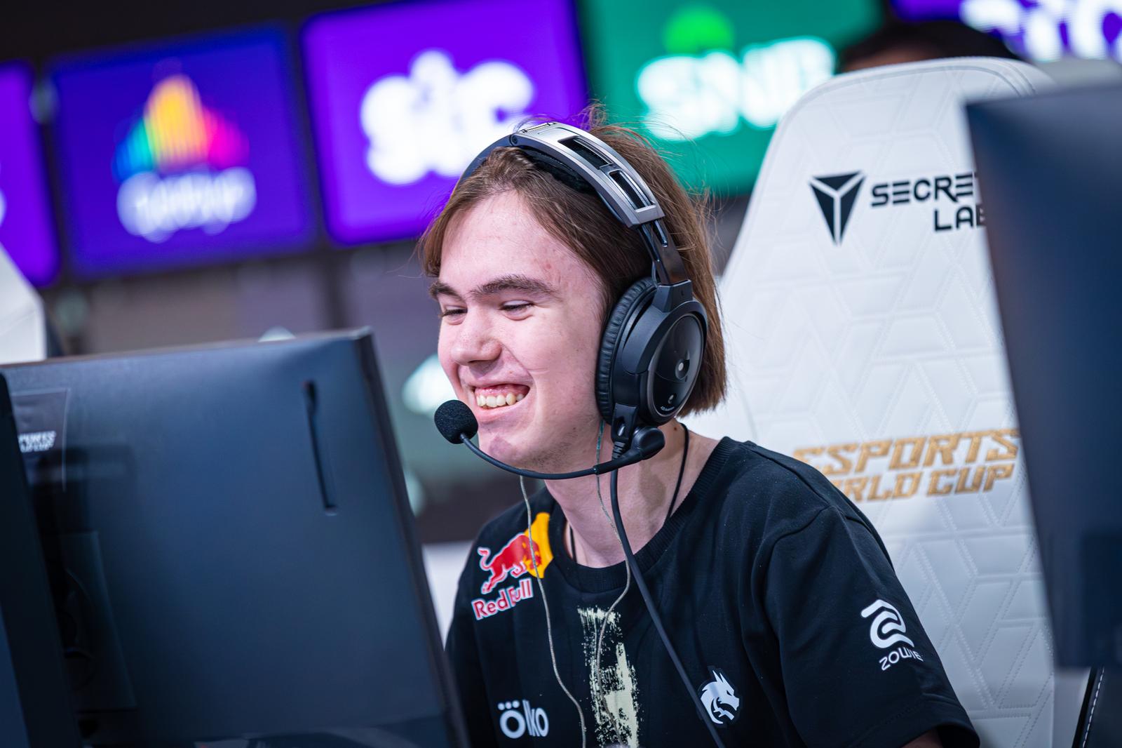 Donk smiling at EWC 2025