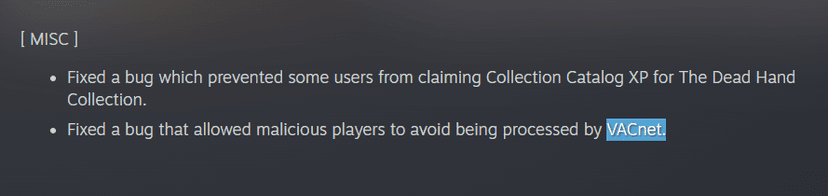 Chicken Exploit VACnet update detects rage hackers and patches exploit | rdy.gg